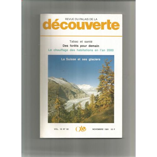 Revue Du Palais De La Découverte  N°92/Tabac Et Sante 