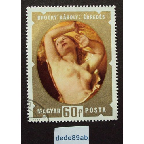 Hongrie..  60f Magyar Posta - Brocky Karoly : Ébredés . Oblitété Used Stamp.
