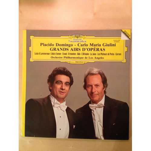 Vinyle 33 Tours Placido Domingo Et Carlo Maria Giulini, Grands Airs D¿Opéras. Deutsche Grammophon, Collection Prestige. 1981