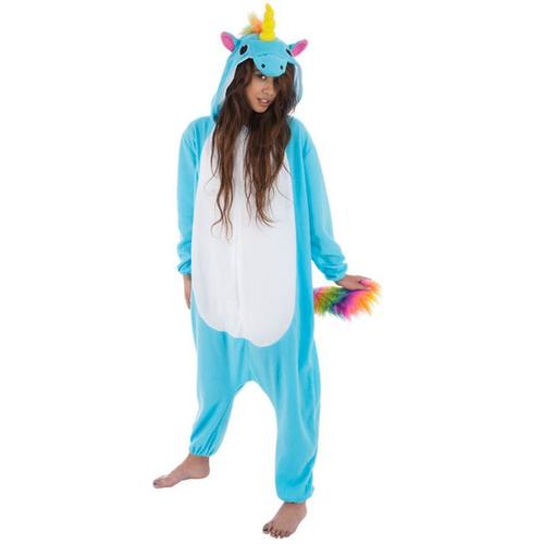 Déguisement Kigurumi Licorne Bleue Adulte