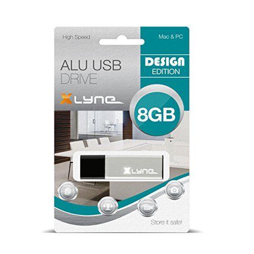 xlyne Alu - Clé USB - 8 Go - USB 2.0 - argent aluminium