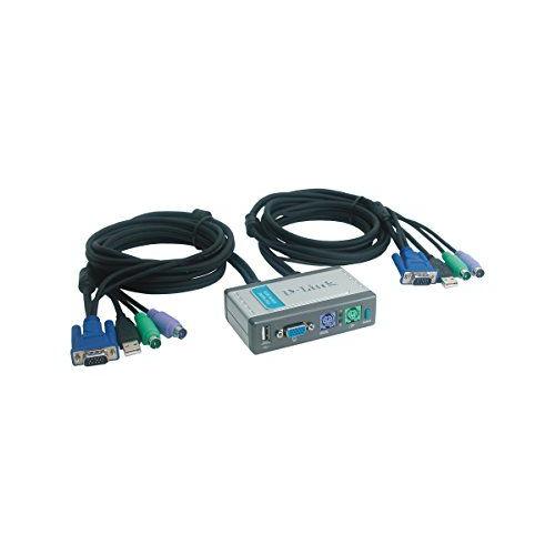 D-Link DKVM 2KU Commutateur Ecran/Clavier/Souris 2 Ports PS2 USB Gris