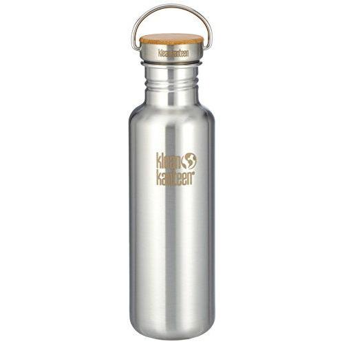 Klean Kanteen Bouteille En Acier Inoxydable Avec Stainless Unibody Bamboo Casquette Reflect Argent Brushed Stainless 800 Ml