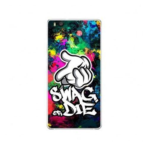 Etui Coque Housse Design Huawei P9 Liteen Silicone Gel Protection Arrière - Swag Or Die