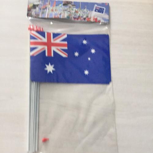 Sachet 10 Drapeaux Plastique Australie