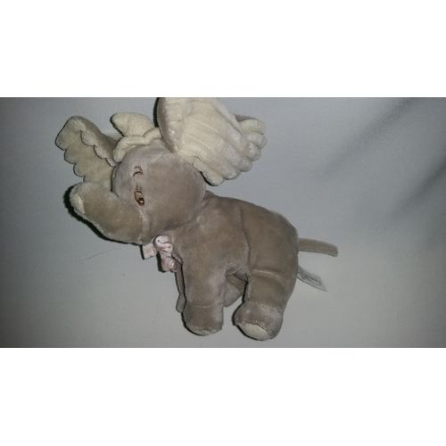 Doudou Éléphant Dumbo Gris Blanc Beige/Crème /Écru Disney Baby Nicotoy Simba Dickie Belgium Jouet Bebe Naissance Peluche Éveil Enfant Blankie Blanket Comforter Soft Toys Plush Petit Modèle 18 Cm 