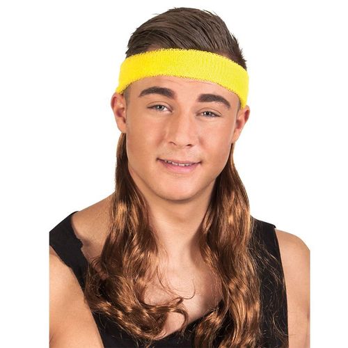 Bandeau Jaune Avec Cheveux Bruns