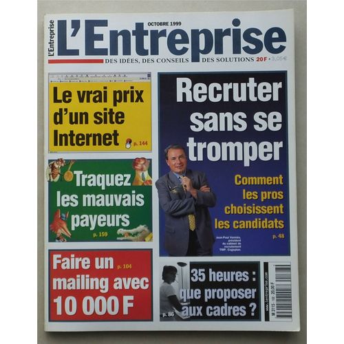 L'entreprise  N° 168 : Recruter Sans Se Tromper