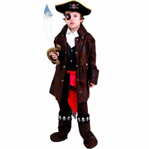 Dress Up America - 708-S - Déguisement De Pirate Des Caraïbes Garçon - 4-6 Ans - Taille 99-115 Cm