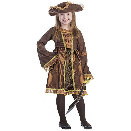 Dress Up America - 797-L - Déguisement De Pirate Pour Fille - 12-14  Ans - Taille 140  Cm - Marron
