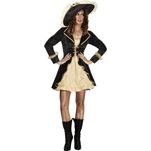Smiffys - Costume Sexy Piratine Noir Et Or Taille L