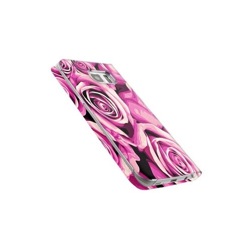 Etui Samsung S7 Edge Floral Rose ( Cuir-S7edge-Florarose )