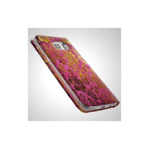Etui Samsung S7 Edge Floral Rose Gold ( 2017-Cuir-S7edge-Floragoldros )