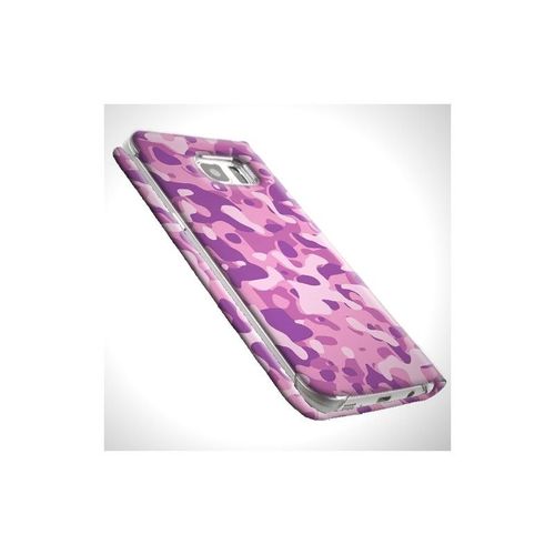Etui Camouflage Rose Samsung Galaxy S7 Edge ( 2017-Cuir-S7edge-Camorose )