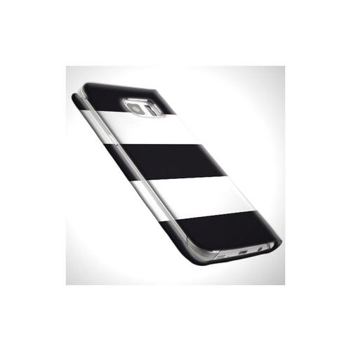 Etui Galaxy S7 Edge Rayures Noir Et Blanc