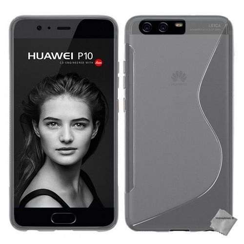 Housse Etui Coque Pochette Silicone Gel Fine Pour Huawei P10 + Film Ecran - Transparent