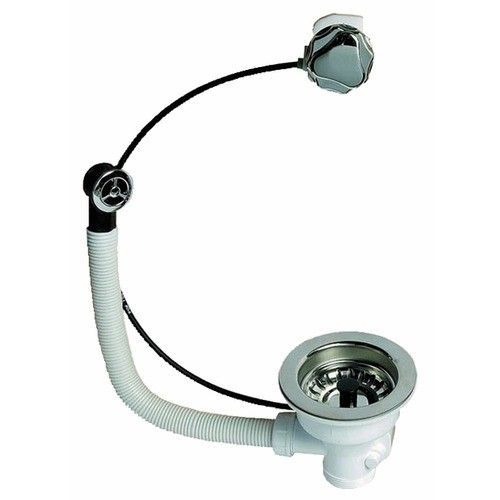 Bondes d'évier - commande automatique & trop-plein / 2 cuves WIRQUIN PRO