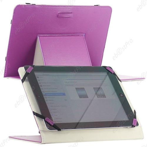 Ebeststar ®  Etui Universel 182 X 275 Mm Housse Pu Cuir Support Stand Caré Pour Tablettes 10" 10 Pouces Pour  Tablette 10 Pouces, Couleur Violet [Dimensions Precises De Votre Appareil : , Écran 0'']