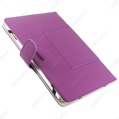 Ebeststar ® Housse Coque Etui Universel 18,2 X 27,5 Cm Cuir Synthétique Support Stand Pour Tablettes 10" 10 Pouces Pour  Tablette 10 Pouces, Couleur Violet [Dimensions Precises De Votre Appareil : , Écran 0'']