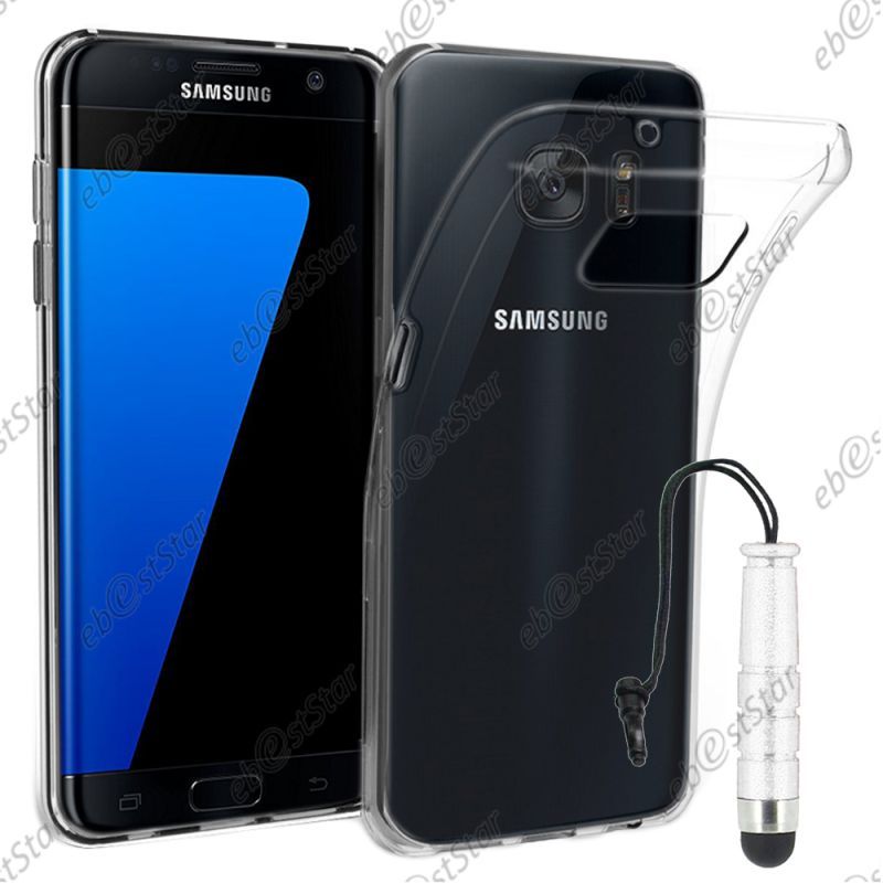 Ebeststar ® Pour Samsung Galaxy S7 Edge Sm-G935f G935 - Housse Etui Coque Silicone Gel Souple Ultra Fine 0,3mm Et Invisible + Mini Stylet, Couleur Transparent [Dimensions Precises De Votre Appareil : 150.9 X 72.6 X 7.7 Mm, Écran 5.5'']