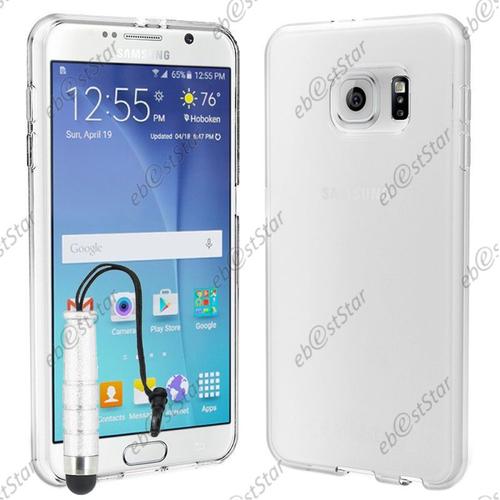 Ebeststar ® Pour Samsung Galaxy S6 Sm-G920f, G920 - Housse Etui Coque Silicone Gel Souple Ultra Fine 0,3mm Et Invisible + Mini Stylet, Couleur Transparent [Dimensions Precises De Votre Appareil : 143.4 X 70.5 X 6.8 Mm, Écran 5.1'']