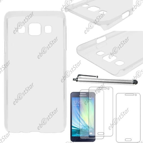 Ebeststar ® Pour Samsung Galaxy A7 Sm-A700f (2015) - Coque Rigide Ultra Fine Etui Housse Crystale Polycarbonate + Stylet + 3 Film Écran, Couleur Transparent [Dimensions Precises De Votre Appareil : 151 X 76.2 X 6.3 Mm, Écran 5.7'']