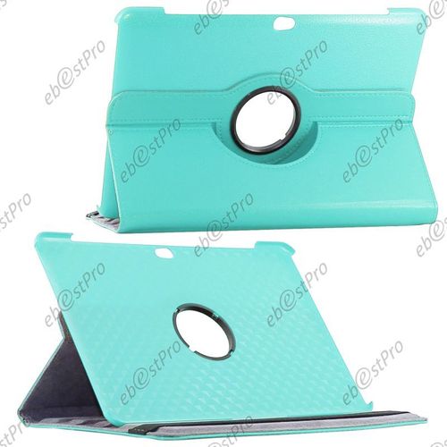 Ebeststar ®  Etui Pu Cuir Coque Housse Rotative 360° Pour Samsung Galaxy Tab 2 10.1, Gt-P5110 P5100 + Film, Couleur Bleu [Dimensions Precises De Votre Appareil : 256.6 X 175.3 X 9.7 Mm, Écran 10.1'']