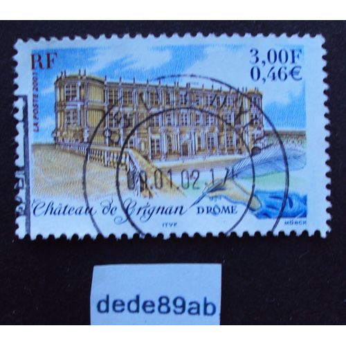 France..  3.00f Château De Grignan . Drôme . Oblitération Circulaire Used Stamp