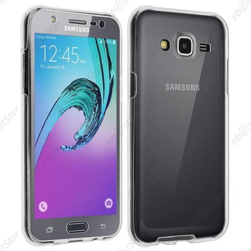 Ebeststar ® Housse Coque Protection Silicone + Vitre Anti Casse Film Écran Verre Trempé Pour Samsung Galaxy J3 2016 Sm-J320f, Transparent [Dimensions Precises De Votre Appareil : 142.3 X 71 X 7.9 Mm, Écran 5''] [Note Importante Lire Description]