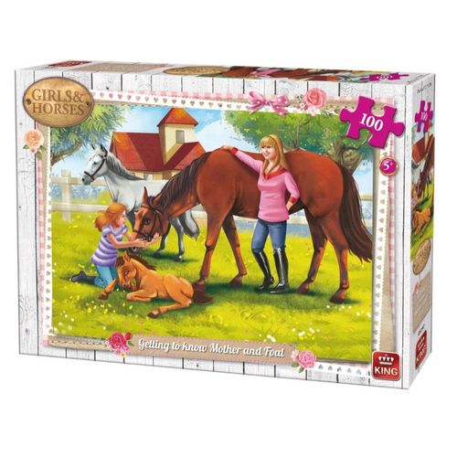 Puzzle 100 Pièces Girls & Horses