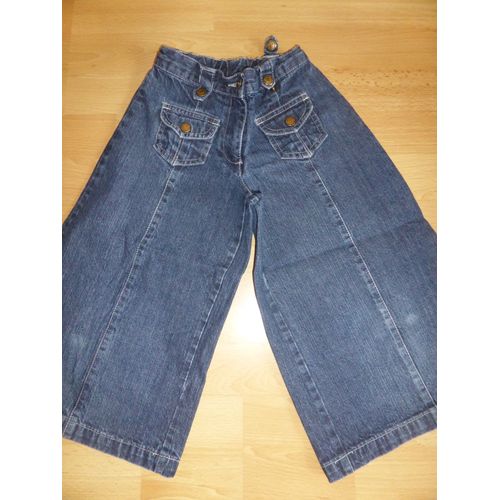 Jean Ori Jeans Jupe Culotte Coton 7 Ans Bleu
