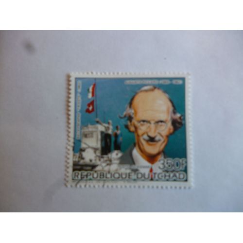 Timbre Tchad :Bathyscaphe Auguste Picard 1884-1962.