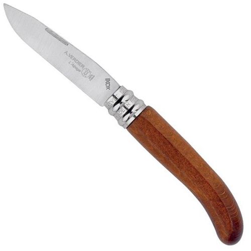 Andre Verdier L'alpage Couteau Pliant Manche Bois Virole Bloquante