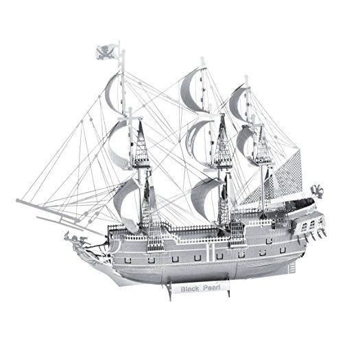 Metal Earth - 5061316 - Maquette 3d - Iconx - Bateau Pirate La Perle Noire - 14,61 X 4,45 X 11,43 Cm - 2 Pièces-Metal Earth