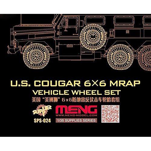 Meng 1/35 Us Cougar 6x6 Mrap Vehicle Wheel Set