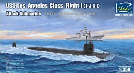 Riich Models Rn28005 - Modélisme Jeu De Uss Los Angeles Class Flight I, 688 Atta Attack Submarine-Riich Models