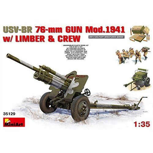 Miniart Echelle 1 : 35 Cm Usv-Br 76 Mm Pistolet Mod. 194 Avec Limber Et Col Rond  Kit De Modèle En Plastique (Gris)-Mini Art