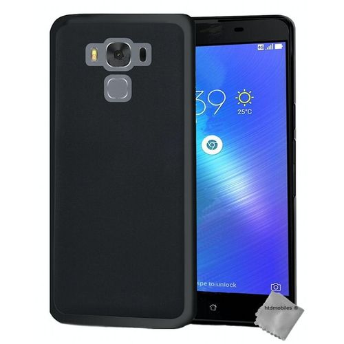 Housse Etui Coque Silicone Gel Fine Pour Asus Zenfone 3 Max Plus Zc553kl + Film Ecran - Noir