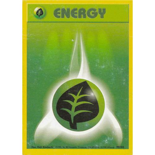 Cartes "Energie" Du Set De Base Wizards En Anglais (Energy) : Plante (99/102), Électrique (100/102), Eau (102/102)