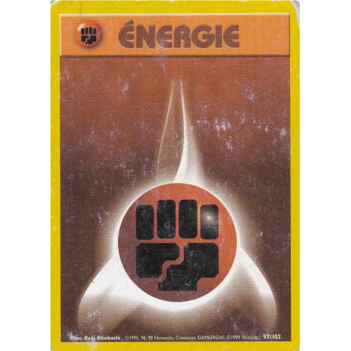 Cartes "Energie" Du Set De Base Wizards En Français : Combat (97/102), Feu (98/102), Plante (99/102), Électrique (100/102), Psy (101/102), Eau (102/102) 