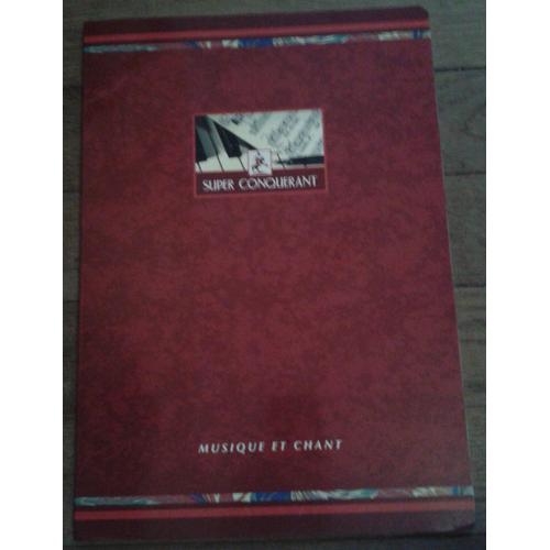 Cahier Musique Et Chant 48 Pages 24/24 - Grand Format A4 Rouge