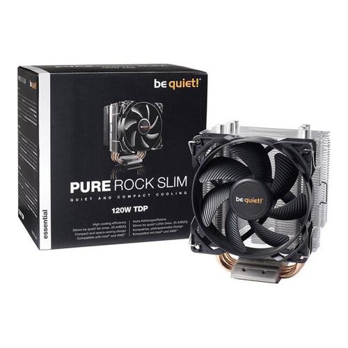 be quiet! Pure Rock Slim - Refroidisseur de processeur - (pour : LGA1156, AM2, AM2+, AM3, LGA1155, AM3+, FM1, FM2, LGA1150, FM2+, LGA1151) - aluminium avec embase en cuivre - 92 mm