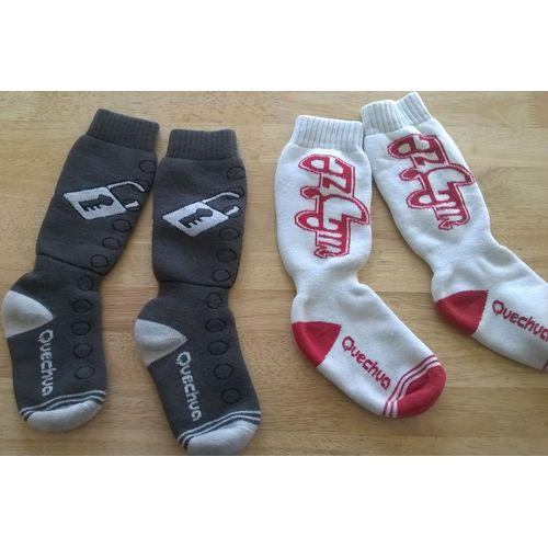 Lot De 2 Paires De Chaussettes Ski Quechua Taille 27-30