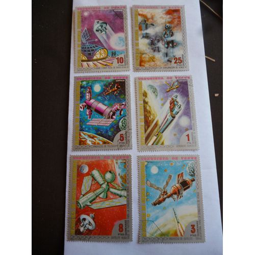 Lot De 6 Timbres Guinée Équatoriale :Conquête De Vénus.