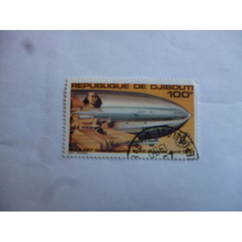 Timbre Djibouti 1980:Graf Zeppelin En Égypte.
