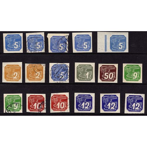 Tchécoslovaquie Occupation Allemande Boheme Et Moravie (Petit Lot Timbres Pour Journaux 1939)