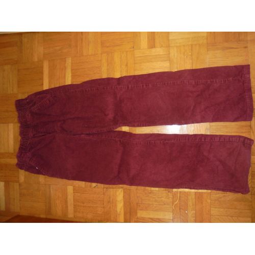Pantalon In Extenso Velours 10 Ans Bordeaux