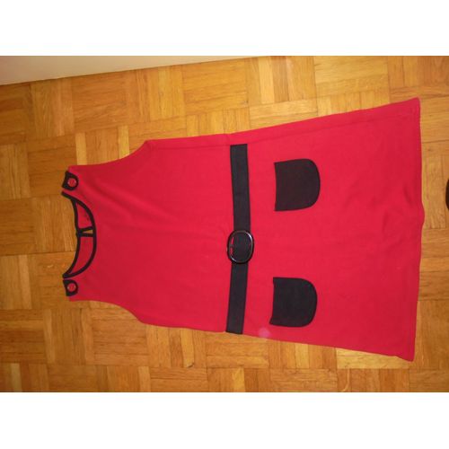 Robe Tunique In Extenso Coton 10 Ans Rouge Et Noire