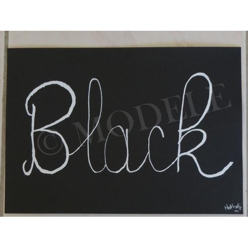 Black Mot Word Papier Paper Scrapbooking Art 