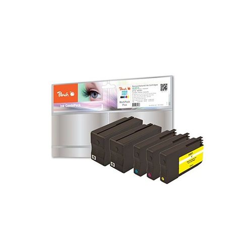 Peach lot de cartouches d'encre compatible hp multi-pack cyan gelb magenta schwarz schwarz